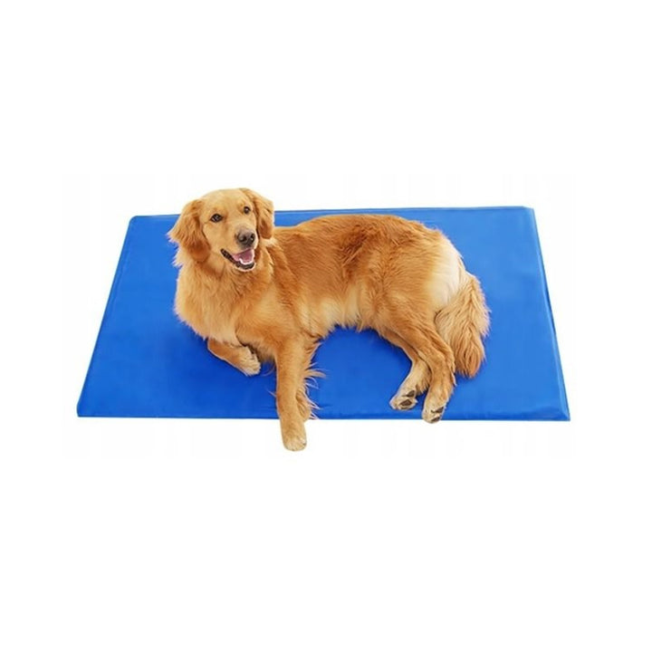 Kylande gelmatta för husdjur hund katt 70 x 110 cm blå