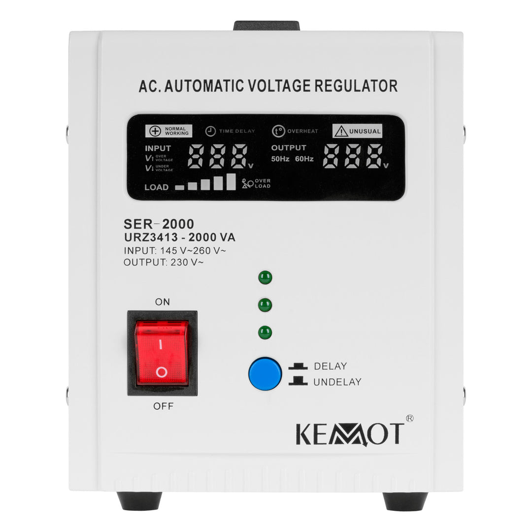 Automatisk spänningsstabilisator 230 V KEMOT SER-2000