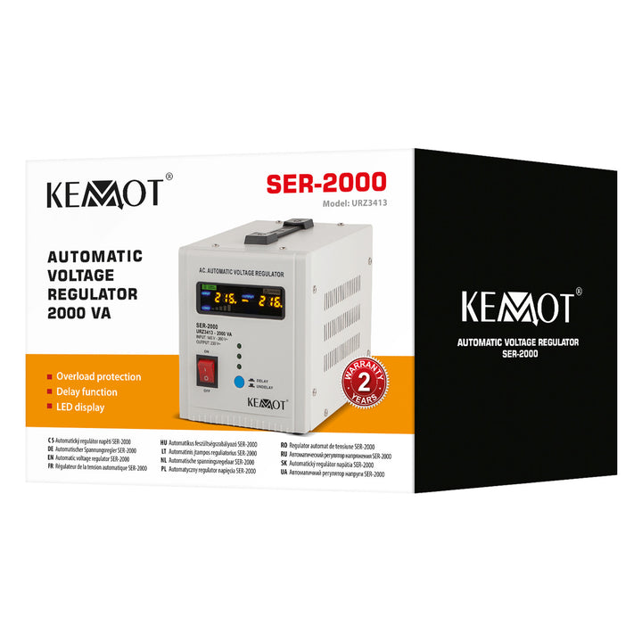 Automatisk spänningsstabilisator 230 V KEMOT SER-2000