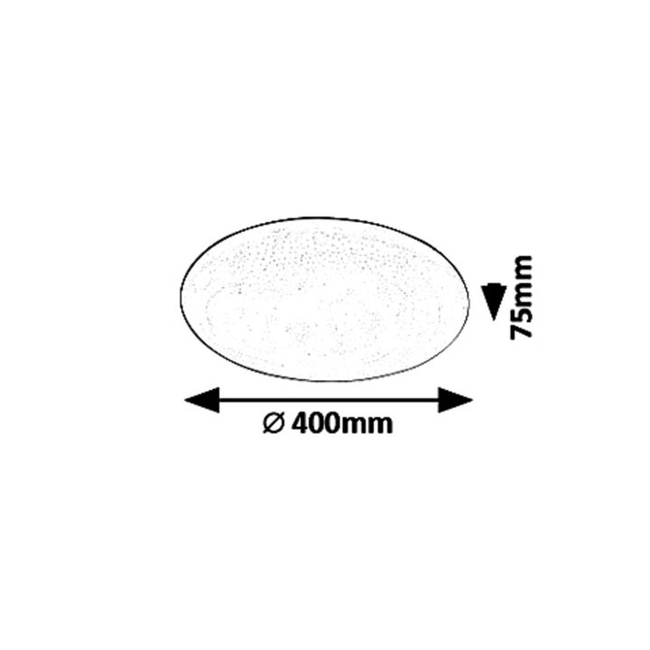 Danny Taklampa Vit Inbyggd LED 36 W 3 000 lm 3 000–6500 K CCT Dimbar Med Fjärrkontroll Med Tidsomkopplare Stjärneffekt