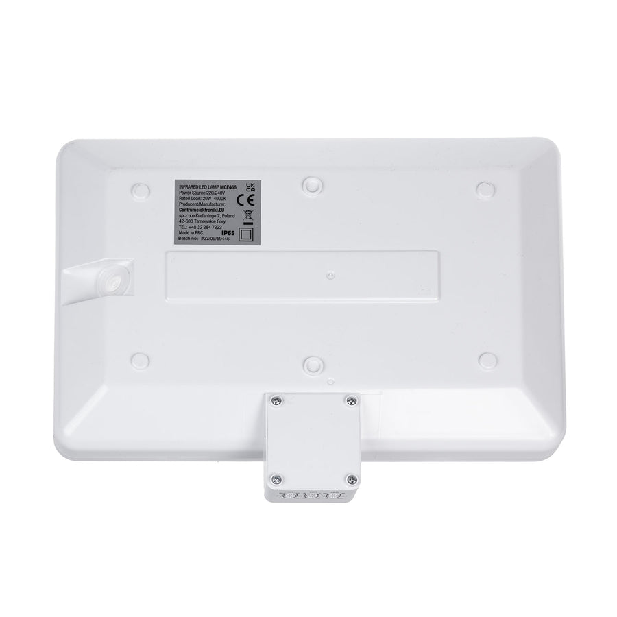 Maclean LED-lampa, husnummer, skymnings- och rörelsesensor, dimbar, 20W, IP65, neutral färg (4000K), 1600lm, MCE466 W