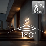 Maclean LED-lampa, husnummer, skymnings- och rörelsesensor, dimbar, 20W, IP65, neutral färg (4000K), 1600lm, MCE466 W