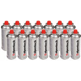 14x 380 ml Alpentech gaspatron, certifiering: Pi 0875, överensstämmer med EN521, butan, driftområde -10°C till + 40°C, IK300