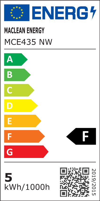 6x Maclean LED-lampa, GU10, 5W, 220-240V~, 50/60Hz, neutralvit, 4000K, 400 lumen, MCE435 NW