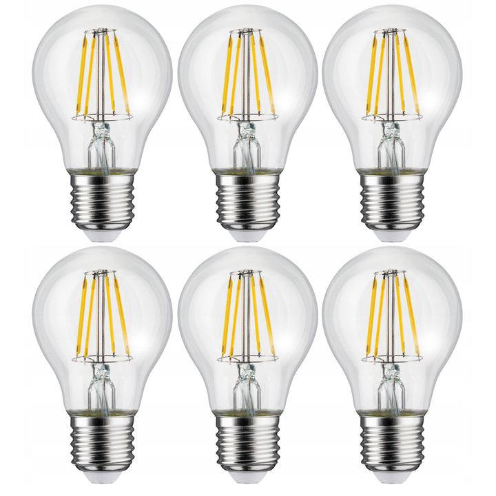 6x LED glödlampa Maclean, E27, 11W, 230V, WW varmvit 3000K, 1500lm Retro edison dekorativ A60, MCE280