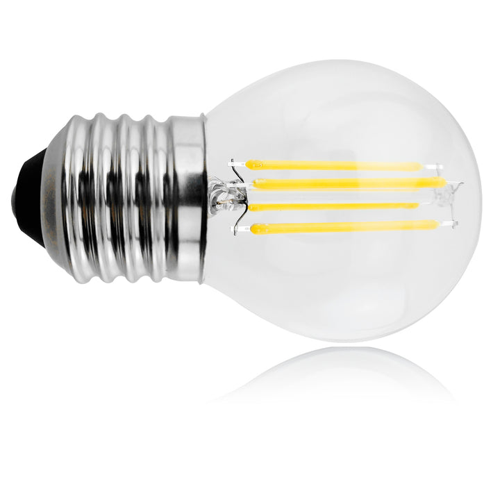 6x Maclean, LED glödlampa E27, 6W, 230V, WW varmvit 3000K, 600lm, retro edison dekorativ G45, MCE284
