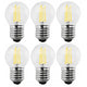 6x Maclean, LED glödlampa E27, 6W, 230V, WW varmvit 3000K, 600lm, retro edison dekorativ G45, MCE284