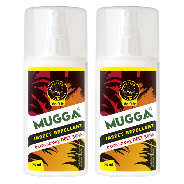 2x Mugga Spray 50% Deet insektsmedel 75ml
