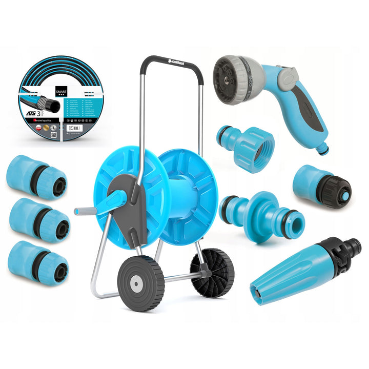 Cellfast trädgårdsset, 1/2'' Smart ATS-slang 50 m, 1/2'' Aluplus-vagn 60 m