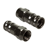 50x Maclean, F kompressionsanslutning, RG-6, professionell, nickel, svart, MCTV-916