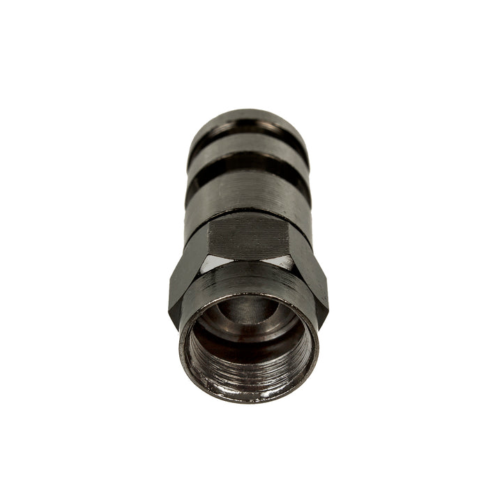 50x Maclean, F kompressionsanslutning, RG-6, professionell, nickel, svart, MCTV-916