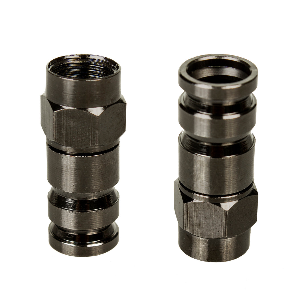 50x Maclean, F kompressionsanslutning, RG-6, professionell, nickel, svart, MCTV-916
