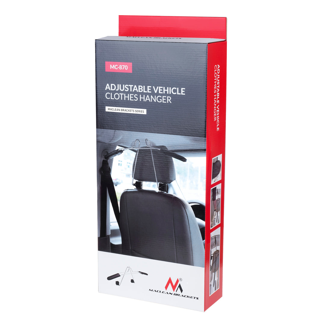 2x Maclean klädhängare för bil, monterad på nackstödet, universal, MC-870