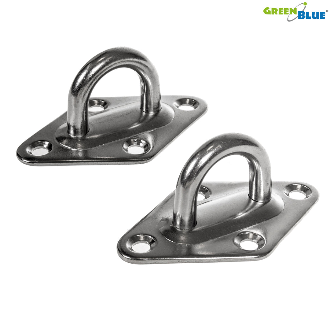 GreenBlue UV-trädgårdsskuggsegel, polyester, 5m kvadrat, kräm + monteringssats