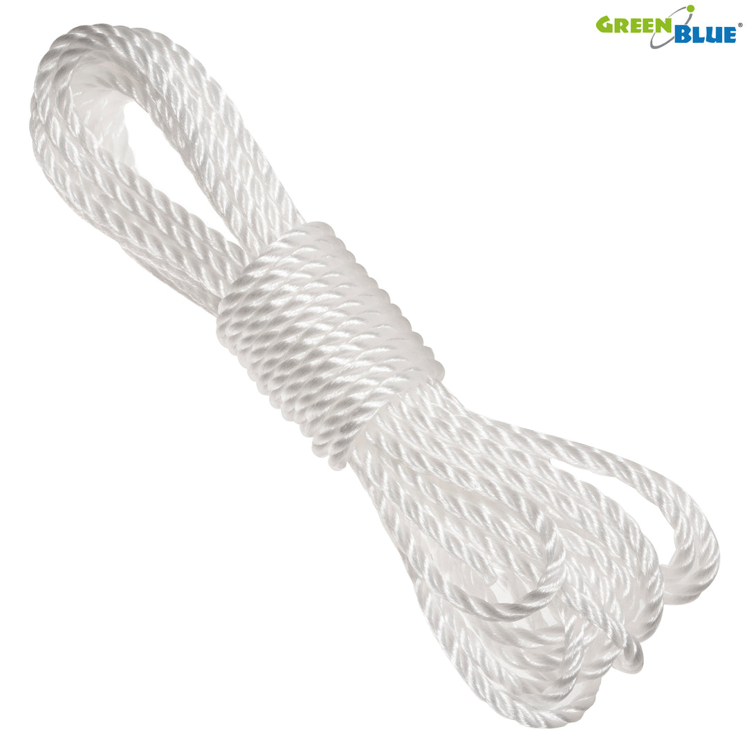 GreenBlue UV-trädgårdsskuggsegel, polyester, 5m kvadrat, kräm + monteringssats