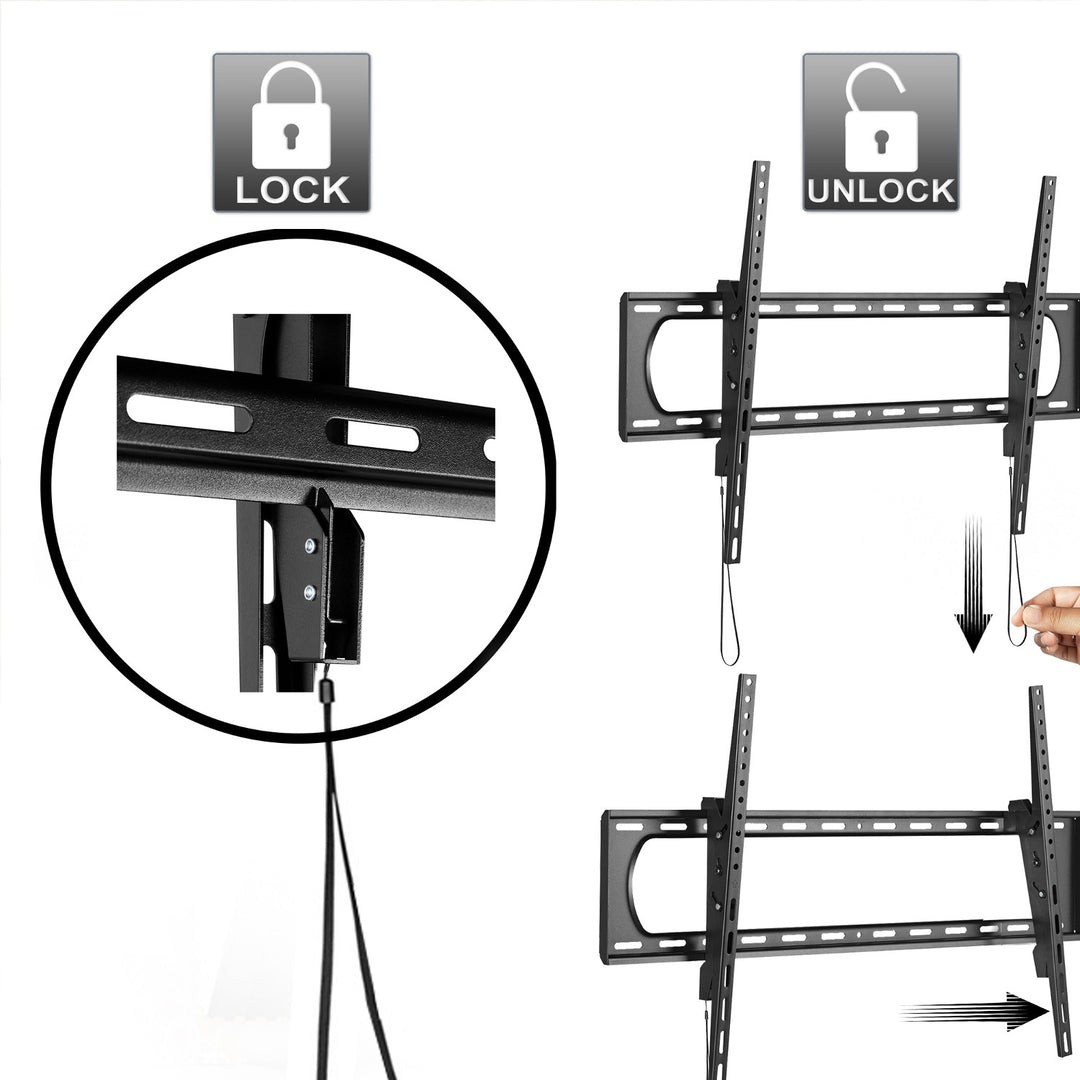 Maclean fäste för TV eller monitor, max. VESA 900x600, 60-120", 120kg, svart, MC-750N
