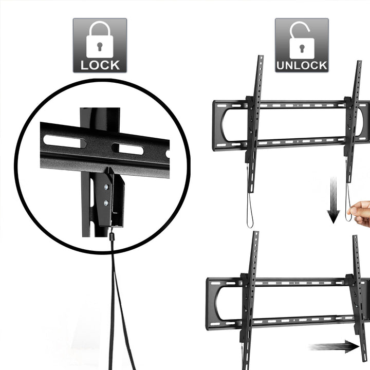 Maclean fäste för TV eller monitor, max. VESA 900x600, 60-120", 120kg, svart, MC-750N