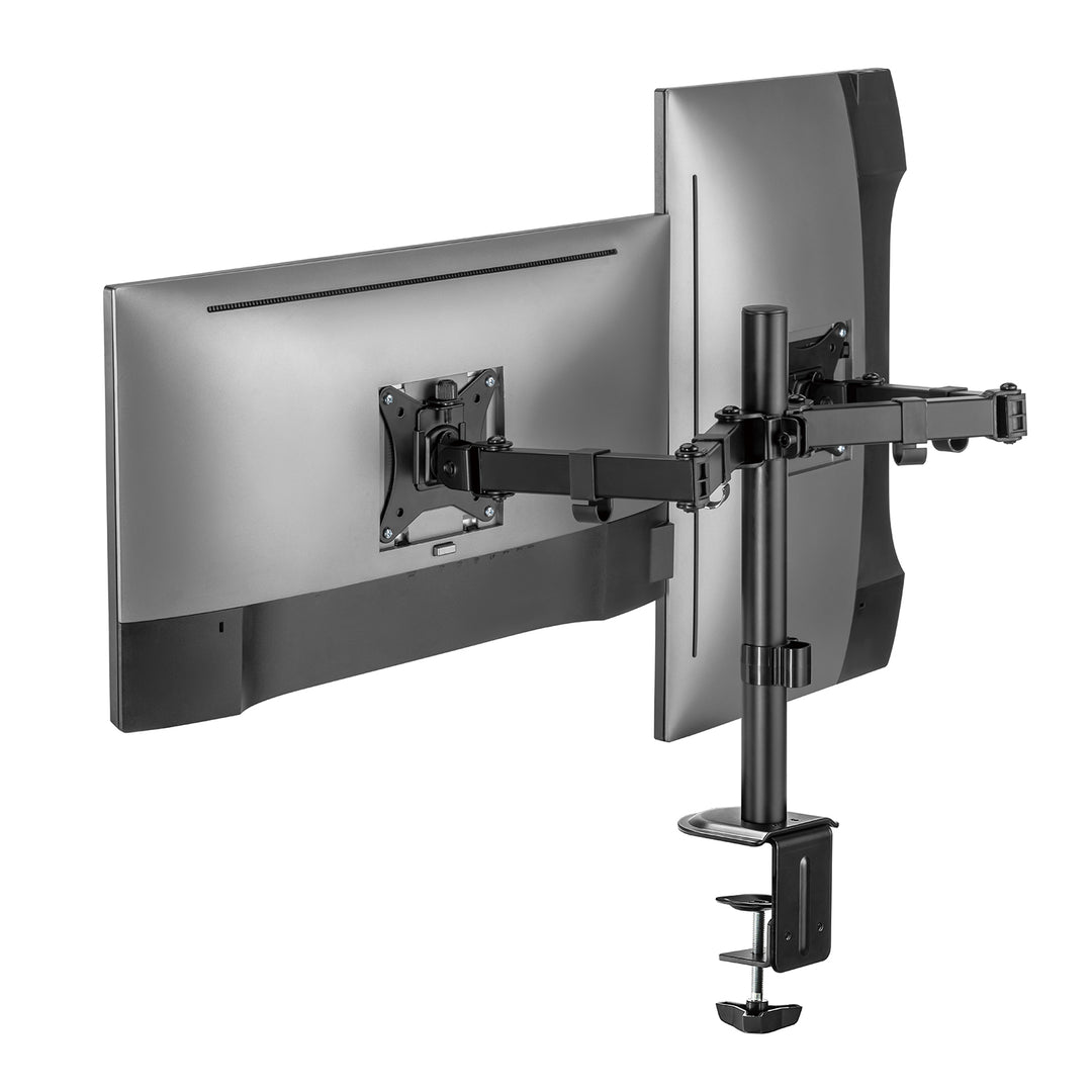 Maclean bordsfäste för 2 bildskärmar, VESA 75x75 och 100x100, 17-32", 2x 9kg, MC-754N
