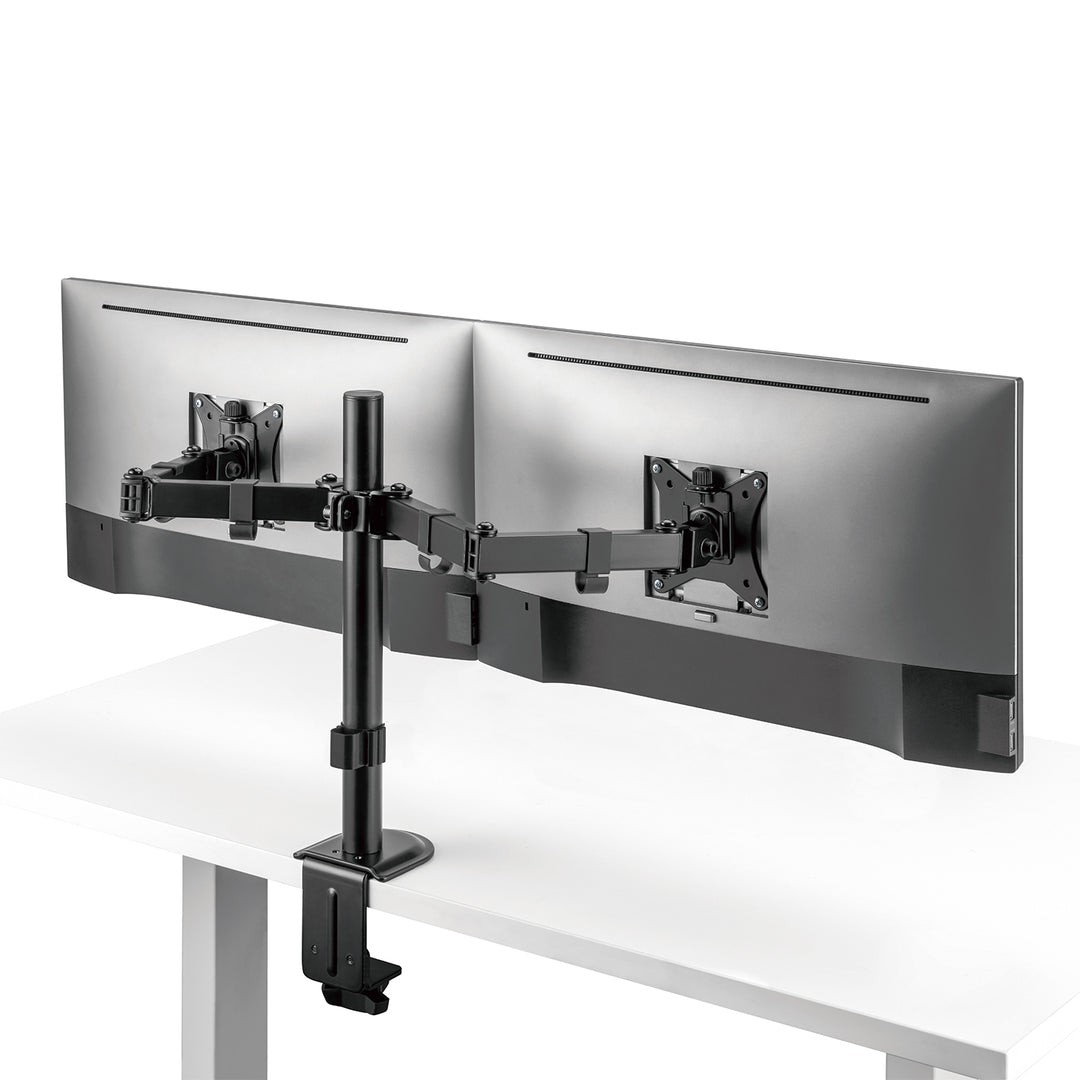Maclean bordsfäste för 2 bildskärmar, VESA 75x75 och 100x100, 17-32", 2x 9kg, MC-754N