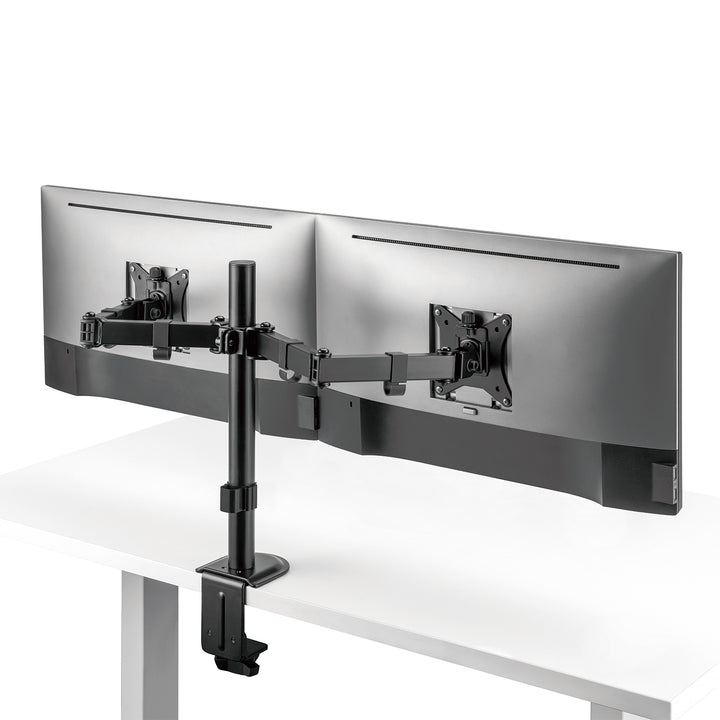 Maclean bordsfäste för 2 bildskärmar, VESA 75x75 och 100x100, 17-32", 2x 9kg, MC-754N