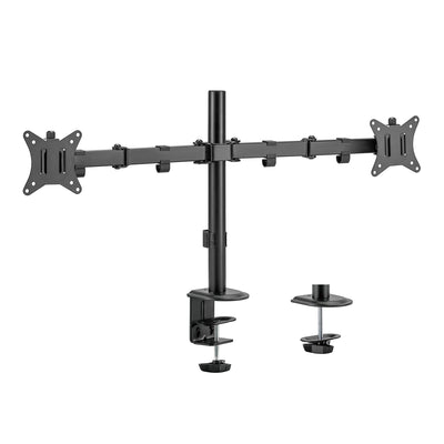 Maclean bordsfäste för 2 bildskärmar, VESA 75x75 och 100x100, 17-32", 2x 9kg, MC-754N