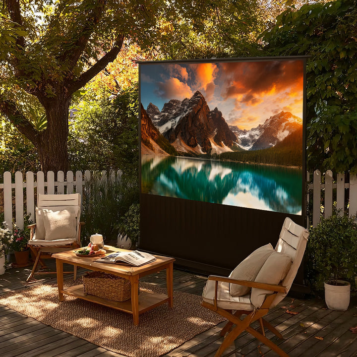 Bärbar projektionsduk Maclean, kompakt, golv, 100", 16:9, MC-964