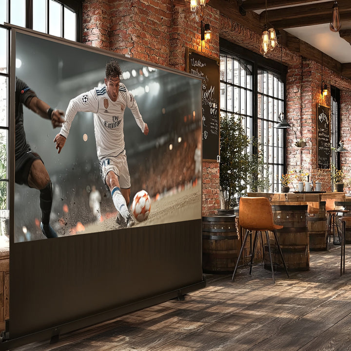 Bärbar projektionsduk Maclean, kompakt, golv, 100", 16:9, MC-964