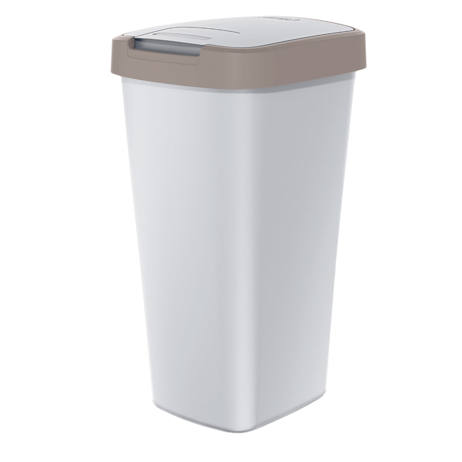 KEDEN COMPACTA Q 25 liter papperskorg NSAB25-WG5C - askgrå med brun ram