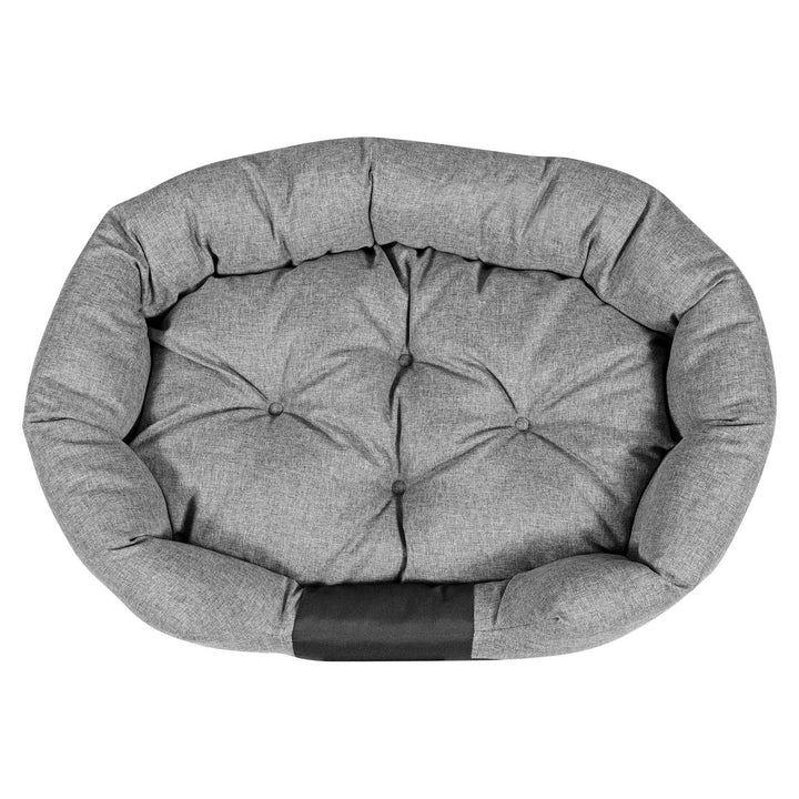 AIO oval hundbädd 130 x 105 cm vattentät grå CODUOWAL130/105C-SZ