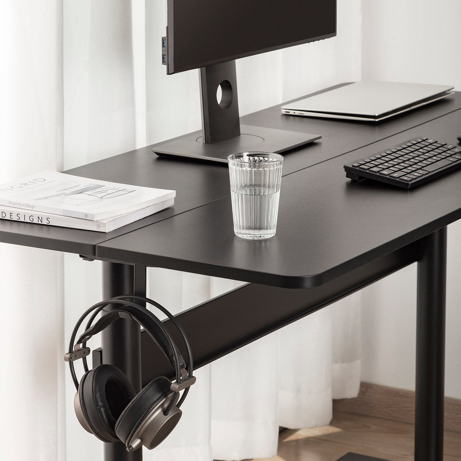 Skrivbord med bordsskiva 140x68cm Ergo Office, gasfjäder, höjdjusterbart, för stående och sittande arbete, max höjd 115cm, ER-453