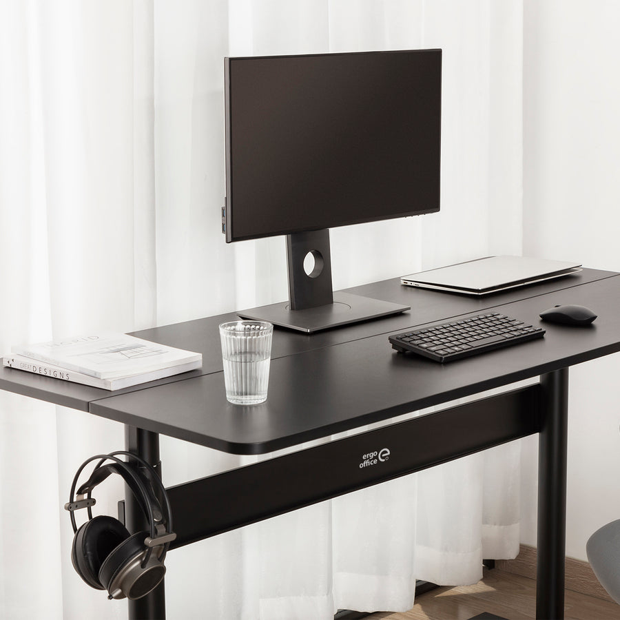 Skrivbord med bordsskiva 140x68cm Ergo Office, gasfjäder, höjdjusterbart, för stående och sittande arbete, max höjd 115cm, ER-453