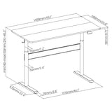 Skrivbord med bordsskiva 140x68cm Ergo Office, gasfjäder, höjdjusterbart, för stående och sittande arbete, max höjd 115cm, ER-453