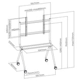 Mobilt TV-golvstativ Maclean, 50"-86", 120kg, MC-977