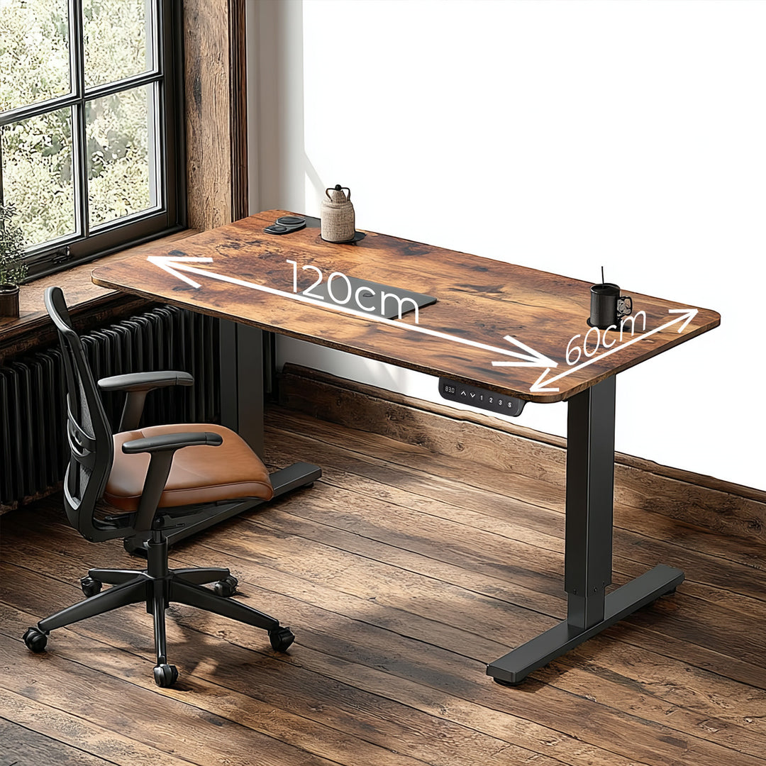 Skrivbord Ergo Office elektrisk höjdjustering, för stående och sittande, maxhöjd 114 cm, ER-451