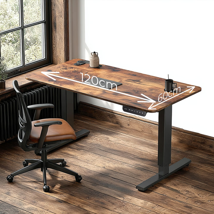 Skrivbord Ergo Office elektrisk höjdjustering, för stående och sittande, maxhöjd 114 cm, ER-451