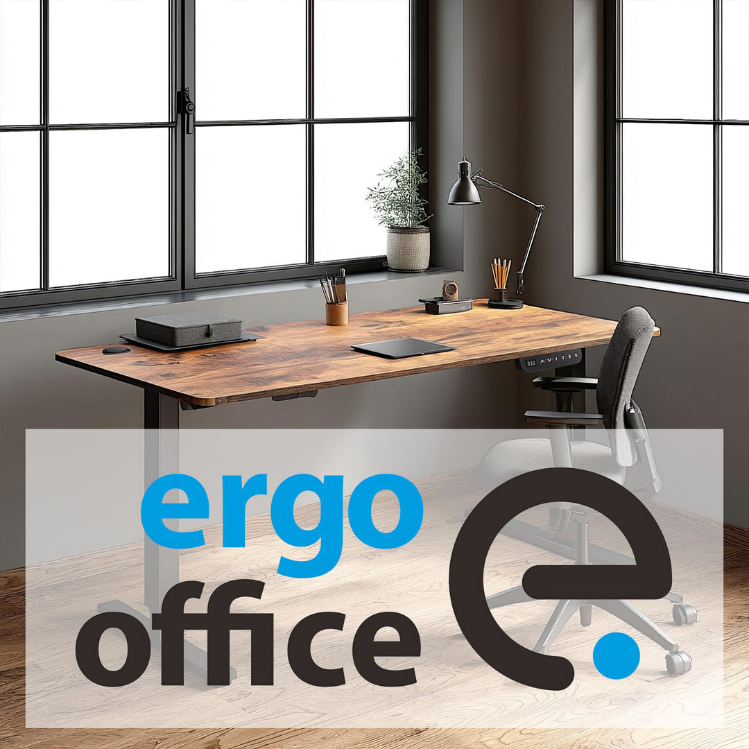 Skrivbord Ergo Office elektrisk höjdjustering, för stående och sittande, maxhöjd 114 cm, ER-451