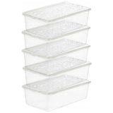 5x Skokartong för damer, transparent, Plast Team Basic