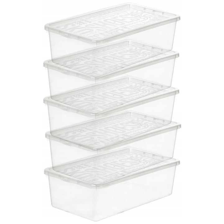 5x Skokartong för damer, transparent, Plast Team Basic