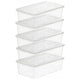 5x Skokartong för damer, transparent, Plast Team Basic