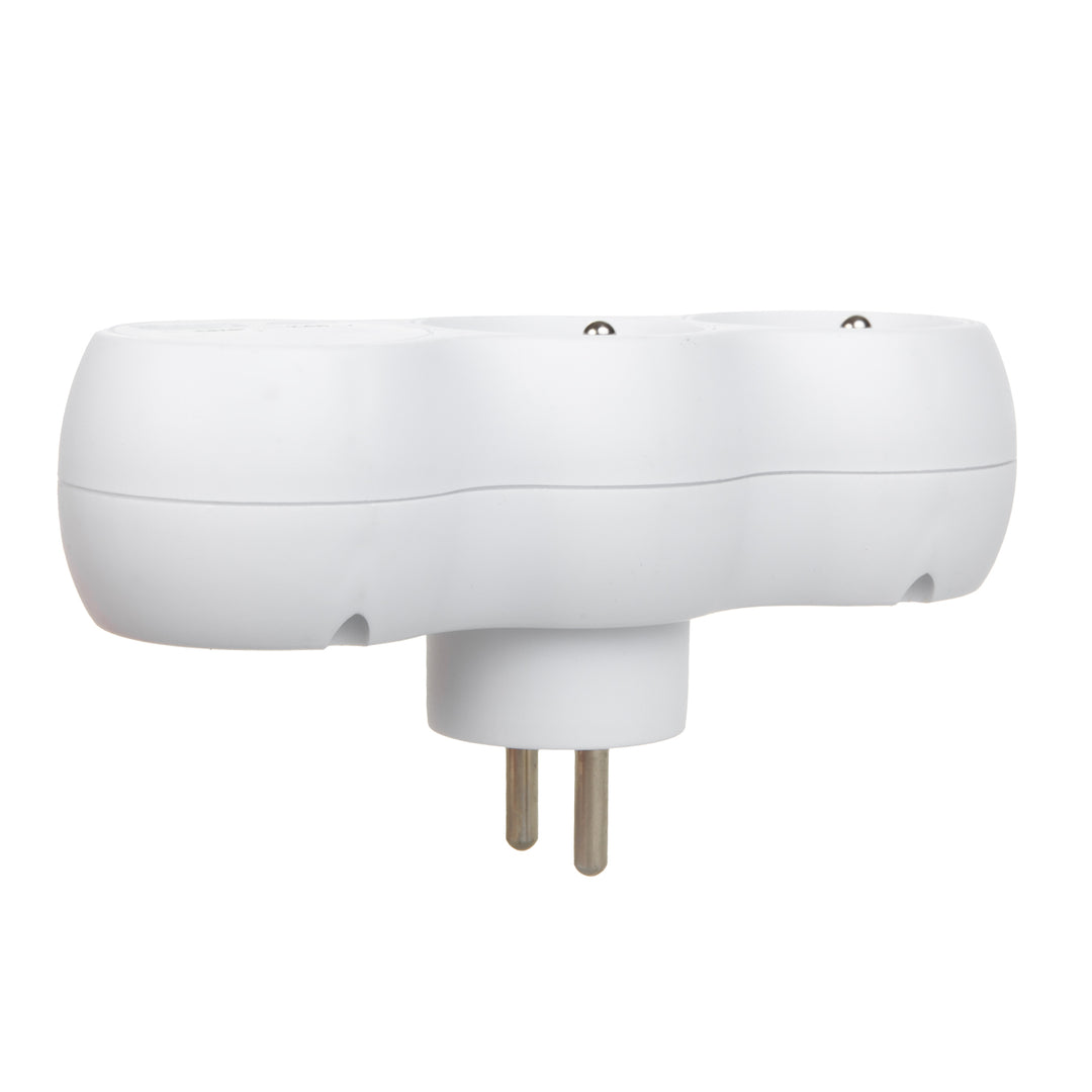 Maclean strömuttag, 2-kontakts splitter, 2x USB A/C, typ E, 2x16A, MCE339 E