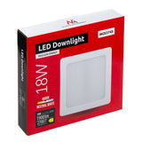 Maclean LED-takpanel, infälld SLIM, 18W, neutralvit 4000K, 170*170*26mm, 1900lm, MCE374 S