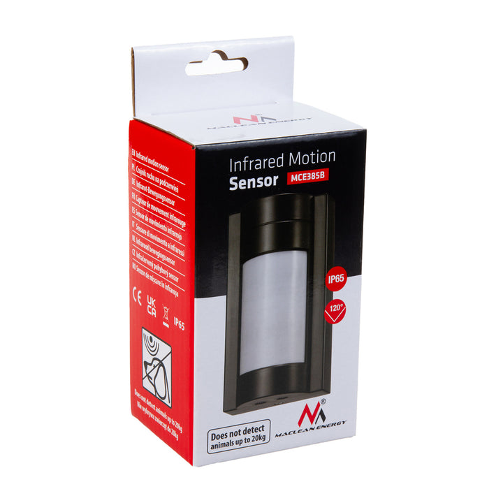 Maclean infraröd PIR-rörelsedetektor för utomhusbruk, djurimmun, max.1200W, IP65, MCE385 B