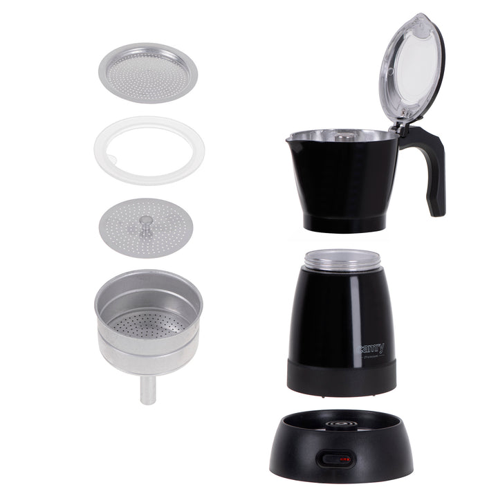 Moka Camry CR 4415B 300 ml elektrisk kaffemaskin för 6 koppar espresso