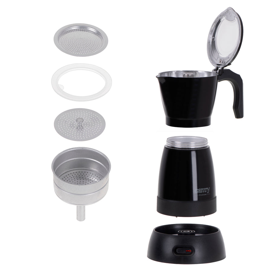 Moka Camry CR 4415B 300 ml elektrisk kaffemaskin för 6 koppar espresso