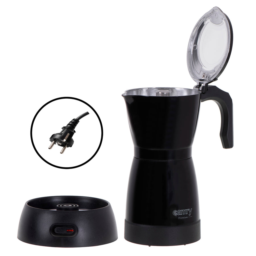 Moka Camry CR 4415B 300 ml elektrisk kaffemaskin för 6 koppar espresso