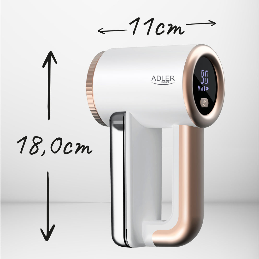 Adler rakapparat, USB-laddning, LCD-display, 3-stegs hastighet, borste, AD 9617