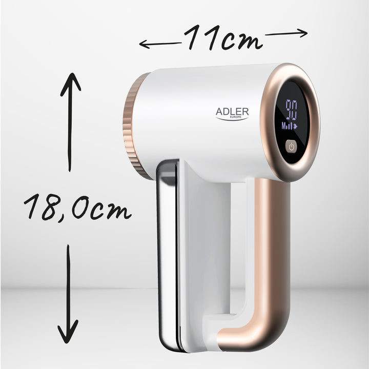 Adler rakapparat, USB-laddning, LCD-display, 3-stegs hastighet, borste, AD 9617