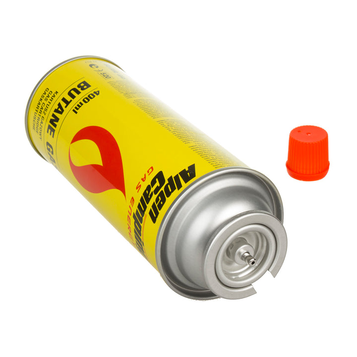 14x Alpen Camping 400 ml gaspatron, certifikat: Pi 0875, överensstämmer med EN417, isobutan, driftområde -10°c till + 40°c, IK004