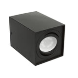 Maclean tub / utanpåliggande armatur, strålkastare, halogen, fyrkantig, aluminium, glödlampa 5W GU10, 80x80x115mm, svart färg, MCE426 B +