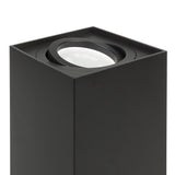 Maclean tub / utanpåliggande armatur, strålkastare, halogen, fyrkantig, aluminium, glödlampa 5W GU10, 80x80x115mm, svart färg, MCE426 B +